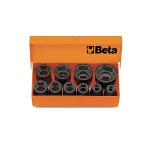 Komplet 10-ciu nasadek udarowych w pudełku metalowym BETA 710/C10