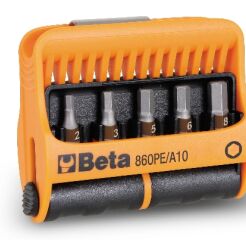 Zestaw 10 końcówek wkrętakowych + uchwyt magnetyczny BETA 860PE/A10