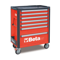 Wózek narzędziowy czerwony z 7 szufladami BETA C37/7-R