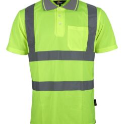 Koszulka polo ostrzegawcza o intensywnej widzialności VIZWELL VWPS03-BY/L