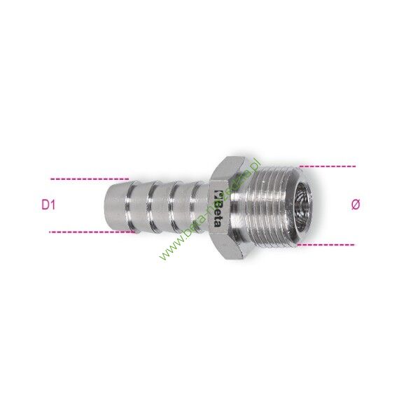 Złącze na wąż, gwint zewnętrzny BETA 1918/8