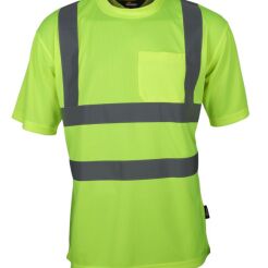 T-shirt ostrzegawczy o intensywnej widzialności VIZWELL VWTS03-BY/S