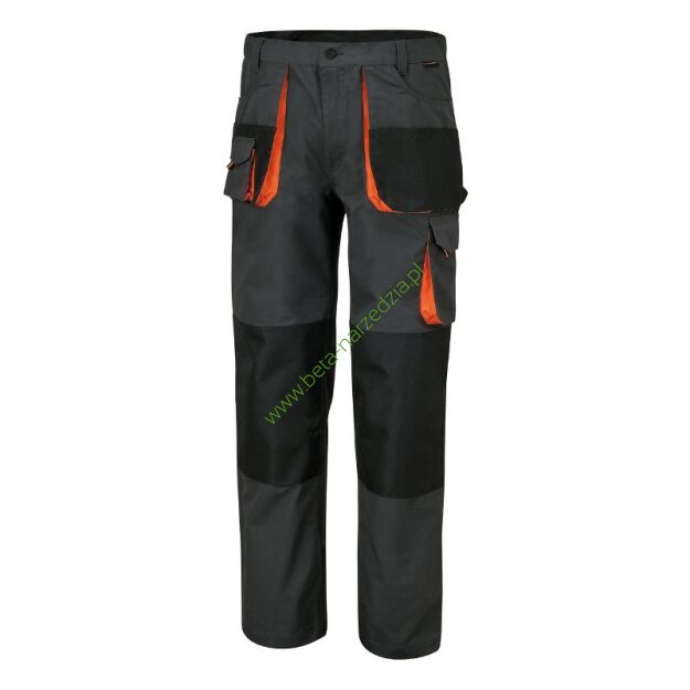 Spodnie robocze EASY LIGHT z materiału T/C, 180 g/m2, z wstawkami Oxford, szare BETA 7860E/XXXXL