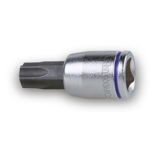 Nasadka z końcówką wkrętakową profil Torx, gniazdo 1/4", chromowana - końcówka czerniona, rozmiar oznaczony kolorem BETA 900MC/TX10