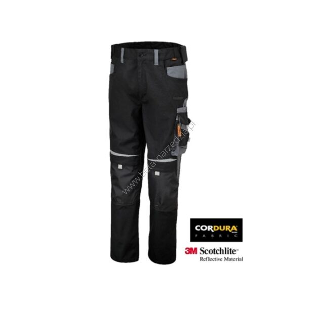 Spodnie robocze, materiał T/C, 280 g/m2, czarno-szare BETA 7820/S