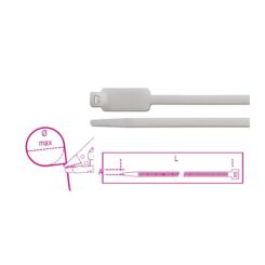 Opaska zaciskowa nylonowa z tabliczką opisową wzdłużną 13x27mm kolor naturalny BMBT12248 ( 1748-BT2) 100 szt.