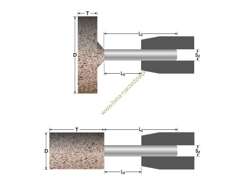 Ściernica ceramiczna trzpieniowa walcowa 30x10x6mm A/AB30Q5B spoiwo żywiczne