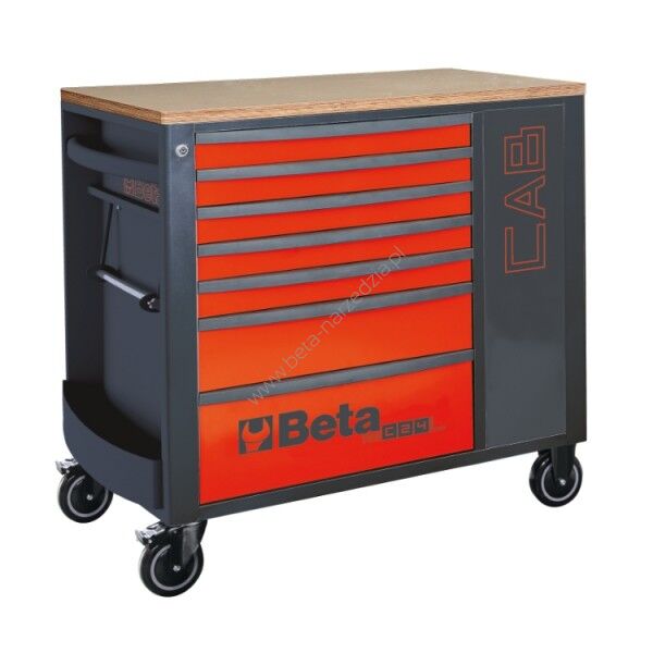 Wózek narzędziowy z 7 szufladami i szafką BETA 2400/RSC24L-CAB/R