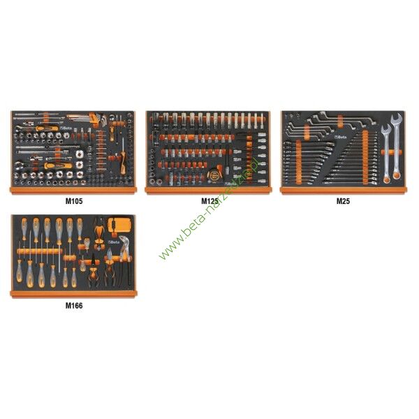 Zestaw 273 narzędzi do obsługi pojazdów w miękkich wkładach profilowanych BETA 5988L/4M