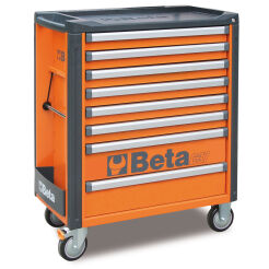 Wózek narzędziowy pomarańczowy z 8 szufladami BETA C37/8-O
