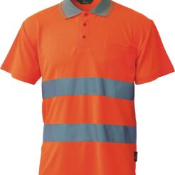 Koszulka polo Coolpass ostrzegawcza o intensywnej widzialności VIZWELL VWPS01-AO/S
