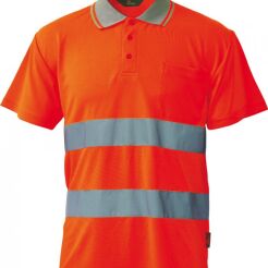 Koszulka polo ostrzegawcza o intensywnej widzialności VIZWELL VWPS01-BO/XXL