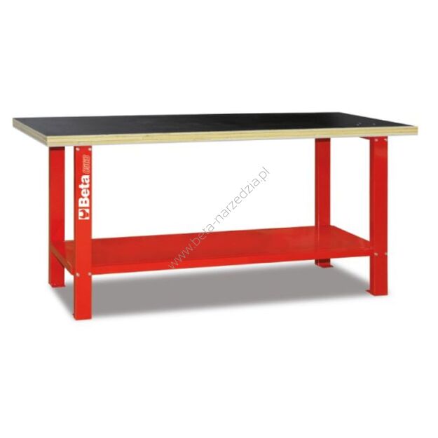 Stół warsztatowy z wielowarstwowym drewnianym blatem roboczym BETA 5600/C56B-R
