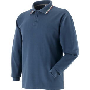 Koszulka polo z długimi rękawami TRICOLORE 100% bawełny GRANATOWA 471056/S