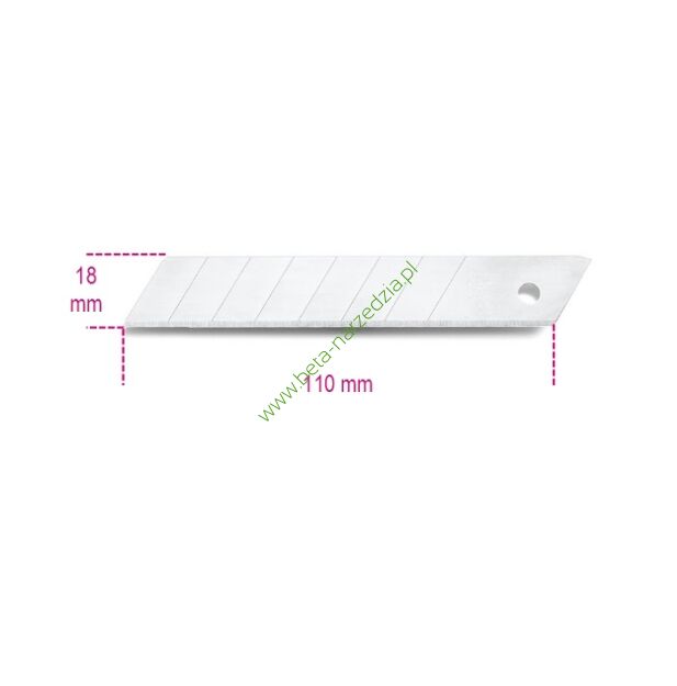 Ostrza 18 mm odłamywalne, do noży 1771, 1771BM, cena za 10 sztuk BETA 1771RL