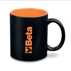 KUBEK CERAMICZNY CZARNY LOGO BETA 9527T