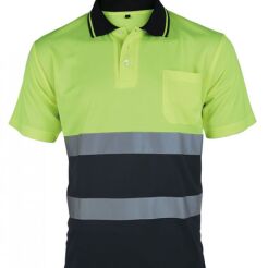 Koszulki polo ostrzegawcze o intensywnej widzialności VIZWELL VWPS13YN/XXL