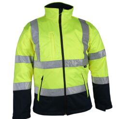 Kurtka Softshell ostrzegawcza o intensywnej widzialności VIZWELL VWJK135YN/S