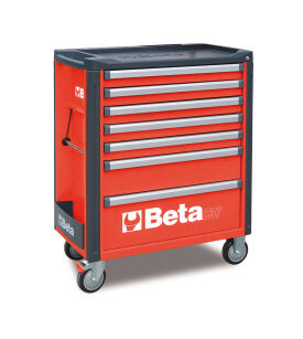 Wózek narzędziowy czerwony z 7 szufladami BETA C37/7-R