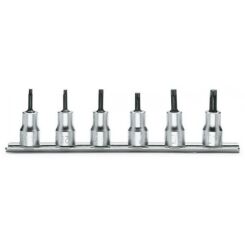 Zestaw 6-ciu nasadek z końcówką trzpieniową profil Torx na szynie BETA 910TX/SB6