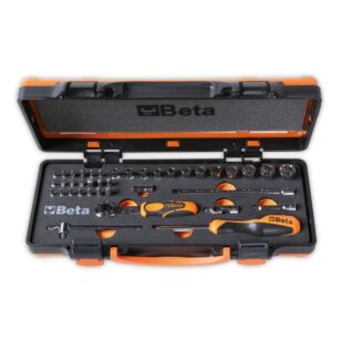 Zestaw nasadek Gear Lock i końcówek wkrętakowych z akcesoriami BETA 900U/C12M