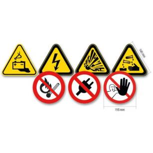 Zestaw 7 znaków ostrzegawczych z aluminium BETA 7109/S7