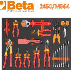 Zestaw narzędzi w miękkim wkładzie profilowanym BETA MB64