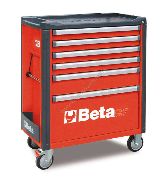 Wózek narzędziowy czerwony z 6 szufladami BETA C37/6-R